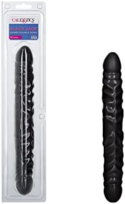 Calexotics Veined Double Dildo, Black, 12 Inches