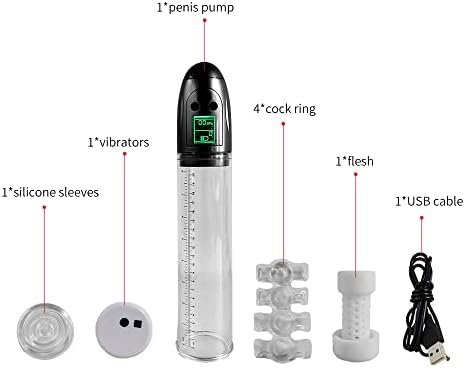 Male Sex Toy For Men Penis Pump Penis Enlarger - 5 Suction Mode Automatic High-Vacuum Penis Pumps With 3 Size Rings, Dick Pump, Rechargeable Cock Pump With Air Pressure Device For Stronger Erections - Image 2