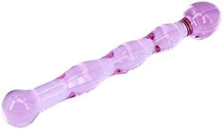 Eastern Delights Elite 10 Inches Ghost Glass Pleasure Wand, Glans Stimulator Head Glass Dildo With Smooth End Anal Plug, Light Purple - Image 2