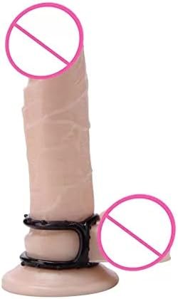 Boruite Cook Rings For Men For Sex, Soft Premium Stretchy Penis Ring, Silicone Adult Sex Toys, Penis Strength Training Equipment For Last Longer Harder Stronger Erection Couples Sex Products, Black - Image 3