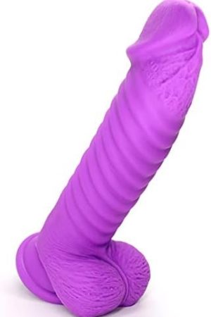 Xsinkom Realistic Dildo For Women, Ribbed-Anal Dildo With Strong Suction Cup, Body-Safe Soft Material Thick Silicone Dildo, G Spot Dildo Stimulate For Beginner Pleasure & Throat Trainer Adult Sex Toys
