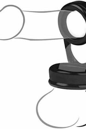 Ousandy Dual Cock Ring With Ball Strap Stretchy Double Penis Rings Adult Men Sex Toy Soft Silicone Couples Penis Rings For Men Sunglasses