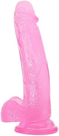 Harness Strap-On Dildo Realistic G Spot Dildo With Suction Cup 7.08 Inch Penis Dong For Vaginal Prostate Massage Stimulate Adult Sex Toys For Women Lesbian Couple Masturbation (Pink)