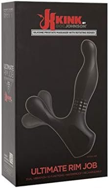 Doc Johnson Kink - Ultimate Rim Job - Silicone Prostate Massager With Rotating Ridges, Black - Image 2