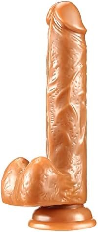 7.1 Dildo Realistic Clear Silicone Suction Cup Aldut Sex Toy，Human Safety Material, Suitable For Women/Men/Gay, Adult Toys For Women Or Beginer (Purple)