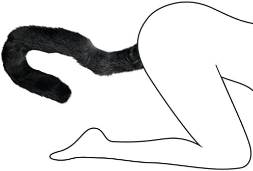 Anal Plug With Smooth Long Fox Tail Butt Sex Toys Role Play Flirting Animal Tail For Couple Black Romi (L) - Image 2