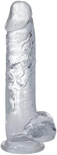Doc Johnson โ Big Dick In A Bag, 8 Inch Adult Toy, Suction Cup Base, Textured Veins, Hands Free Play, O Ring Harness Compatible, Easy To Use, Adult Toy, Body Safe, Phthalate Free (Crystal Clear Tpe)