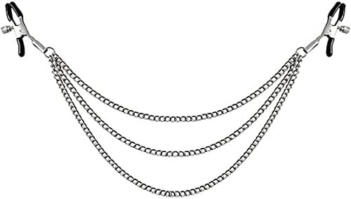 Nipple Clamps Nipple Ring Stainless Steel Adjustable Nipple Ring Non-Piercing Chain Stainless Steel For Women Faux Body Jewelry