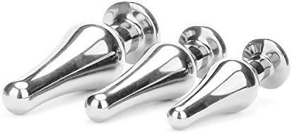 Anal Plug Anal Trainer Kit, Greatlevel Tapered Metal Jeweled Fetish Jewelry Butt Plug Anal Sex Toys Women Men Couples Lover (3Pcs) - Image 3