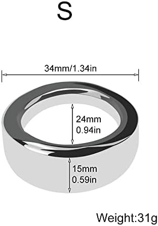 Tabuy Stainless Steel Male Cock Ring Glans Ring Metal Penis Ring Delayed Ejaculation Increase Stimulation Sex Toys For Men (X-Large) - Image 2