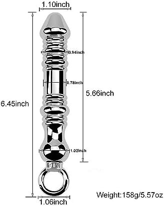 Anal Butt Plug Metal Anal Beads Dildo Prostate Massage Anal Vaginal Dilator Bdsm Sex Toys For Men Women Couple (Medium(5.11 Inch)) - Image 2