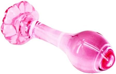 Eastern Delights 4.1 Inches Pink Glass Pleasure Wand, Small Butt Plug For Beginner Starter Anal Sex Play - Image 3