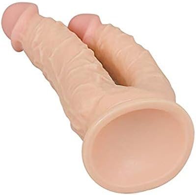 Realistic Dildo Double Head Dildo With Strong Suction Cup Base Big Cock Curved Shaft Dual Dicks For Pussy Vagina Anal Stimulator Female Masturbator Adult Sex Toys Big Dong For Lesbian Gay Couples - Image 3