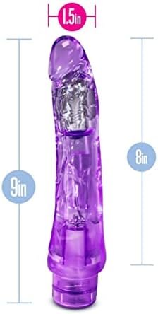 Blush Mambo Vibe - 9 Inch Soft Realistic Vibrating Dildo - Tunable Vibrations Located At The Tip For Deep Stimulation - Flexishaft So It'S Not Floppy - Waterproof Vibrator For Women Men - Clear Purple - Image 3