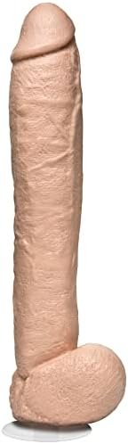Doc Johnson The Naturals - 12 Inch Dong With Balls - With Removable Vac-U-Lock Suction Cup Base - F-Machine And Harness Compatible Dildo - Proudly Made In America - Dildo - White