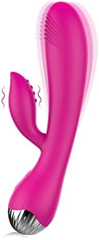 G-Spot Dildo Rabbit Vibrator With 10 Vibration Modes, Clitoris Stimulator Dual Motor Massager Vaginal Anal Motor, Soft Silicone Waterproof Rechargeable Adult Sex Toys For Women Pleasure Couple, Pink
