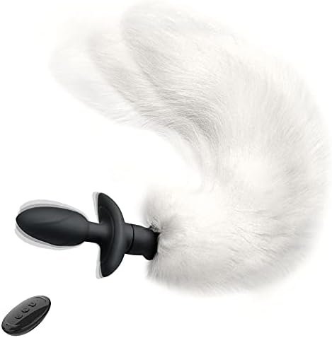 Vibrating Anal Foxtail Plug Remote Control Vibrator Butt Plug Anal Sex Toy For Men Women Couples Black - Image 2