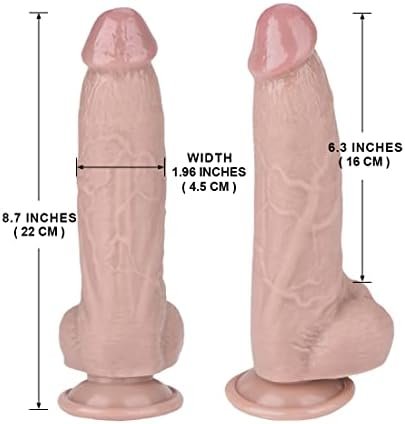 Realistic Dildo, 8.8 Inch Dual-Density Silicone Huge Penis With Strong Suction Cup For Hands-Free Play Flexible Dong For Manual Sex Toy For Anal Play And Vagina Stimulation - Image 3