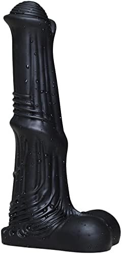 House Dildo - Liquid Silicone Material - No Any Smell - Adult Sex Toys - Vaginal G-Spot - Animal Penis (Black)