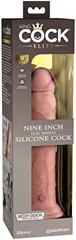 King Cock Elite 9" Silicone Dual Density Cock - Light