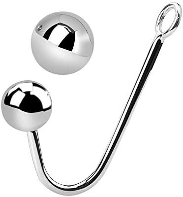 Anal Hook, Solid Single Ball Rope Hook With 2 Replaceable Balls And Ring, Bondage Fetish Toy For Unisex Adult