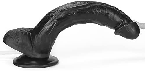 Dildo Squirt Adult Sex Toy, 9" Squirting Dildo Ejaculating Dildo Butt Plug Anal Douche With Big Enema Bulb, Anal Dildo Huge Thick Realistic Dildo Suction Cup, Strap On Dildo Anal Toys Sex Toy Men Gay - Image 2