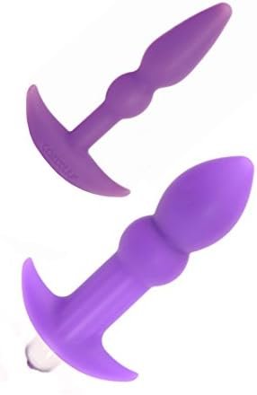 Tantus Sex/Adult Toys Perfect Plug Kit Butt Plugs- 100% Ultra-Premium Satin Finish Flexible Silicone Anal Safe For Beginners Includes 3-Speed Removable, Waterproof Vibrator - Onyx