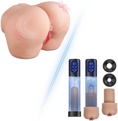 Electric Male Masturbator Vacuum Enlargement Pump And 15.5Lb Vibrating Sex Doll
