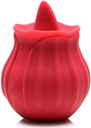 Inmi Bloomgasm Wild Violet 10X Silicone Clit Tongue Licking Vibrating Stimulator For Women & Men & Couples, G-Spot Clitoral Anal Nipple Stimulation Vibrator, Premium Silicone - Red - Image 2