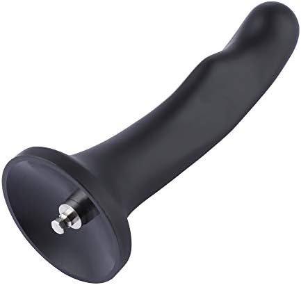 Hismith 7.08" P-Spot Silicone Anal Plug With Kliclok System For Hismith Premium Sex Machine, 6.5" Insert-Able Length, Girth 5.1" Diameter 1.63" - Anal Pleasure (Black)