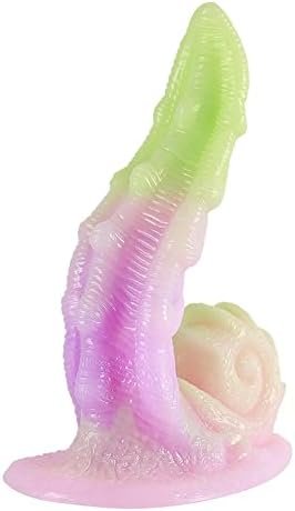 Luminous Monster Realistic Dildo With Strong Suction Cup, 7.87 Inch Fluorescent Animal Snails Dildo G Spot Dildo Adult Sex Toy For Women