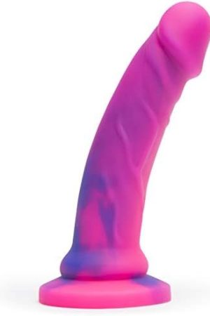 Lovehoney Lifelike Lover Luxe Realistic Dildo - 7 Inch Suction Cup Dildo For Women - Multicoloured Silicone Dildo - Harness Compatible Strap On Dildo - Adult Sex Toy - Waterproof - Purple