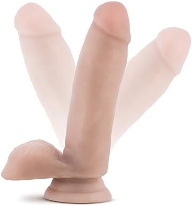 Blush Dr Skin Plus 7 Inch Soft Posable Dildo - Suction Cup O Ring Strap On Harness Compatible - Realistic Medium Dildo Sex Toy For Women Men Couples - Mocha - Image 3