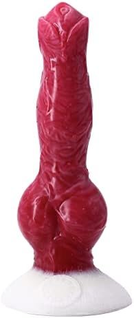 Realistic Dog Dildo With Knot, 8.26 Inches Big Anal Plug Dildo Pink Silicone Adult Toy Lifelike Animal Dildo For Beginners Women And Men Gay Lesbian