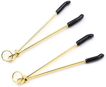 Gold Tone Nipple Clamps Restraints For Sex