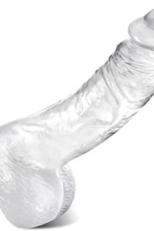 8 Inch Clear Dildo Adult Toy Realistic Dildo With Strong Suction Cup Hands-Free Play Sex Toys For Women And Men, Safe Soft Material Lifelike Glans G Spot Dildo For Beginner