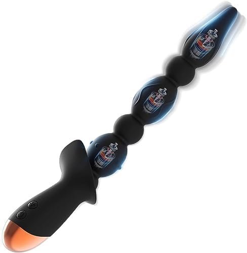 Adults Vibrating Anal Beads Butt Plug, Super Soft Silicone Body With 3 Powerful Motors, 10 Vibration Modes, Anal Sex Toys, Avvolg Anal Vibrator, Anal Plug For Adult Men, Women Or Couples