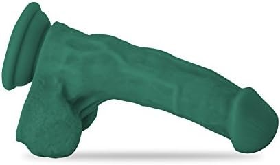 Lickerlish Lucky 6.5" 7-Inch Premium Silicone Dildo With Suction Cup (Hunter Green) - Image 3