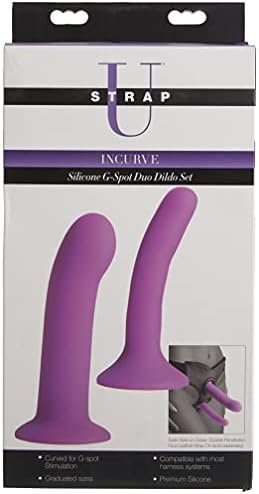Strap U Incurve Silicone G-Spot Duo Dildo Set - Image 2