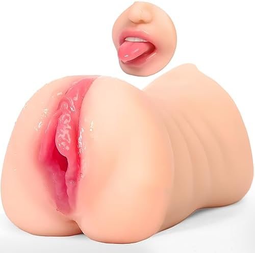 Pocket Pussy Male Masturbators Adult Sex Toys For Men Or Couples,Textured Realistic Vagina And Face Portable Blowjob Toy Strong Suction Channel Mens Masterburbater Sex Pleasure
