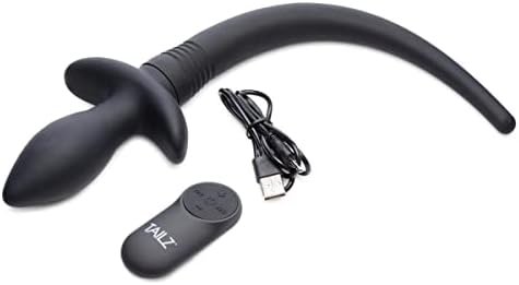 Tailz Remote Control Wagging And Vibrating Puppy Tailz Anal Plug, Black