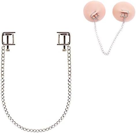 Nipple Clamps, Adjustable Metal Breast Clip With Chain And Flat Clip Head Bondage Restraints Fantasy Sm Sex Toys For Women