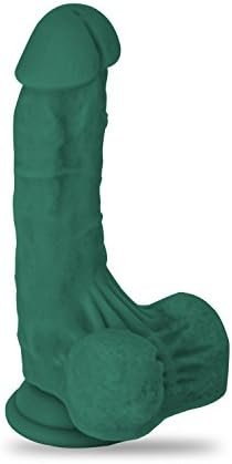 Lickerlish Lucky 6.5" 7-Inch Premium Silicone Dildo With Suction Cup (Hunter Green)