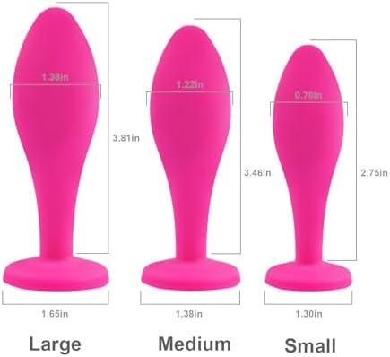 Anal Plug Adult Sex Toy,3Pcs Jeweled Anal Toys Anal Training Kit Adult Sex Toys Games Butt Plug,Personal Anal Plug Sex Toy For Adult Women,Men And Couples (Pink) - Image 3