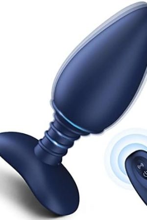 Vibrating Butt Plug, Silicone Rechargeable Anal Vibrator With Remote Control 6 Vibration Modes Waterproof Anal Sex Toys For Men, Women And Couples Black