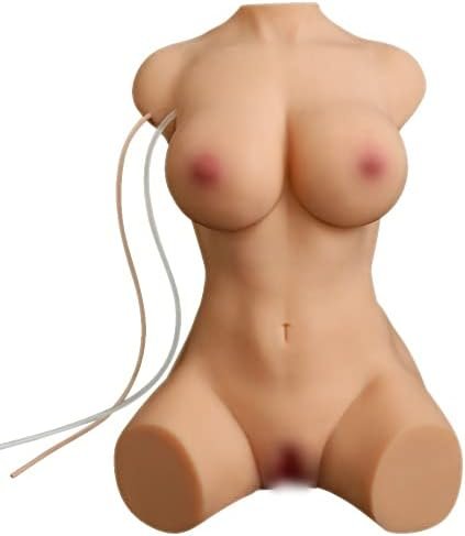 Automatic Sucking Vibrating Male Masturbator, Jaspik Realistic 3 In 1 Female Torso With Big Boobs And Tight Vagina & Anal, Lovely 13.8Lb Sex Doll For Men Orgasm