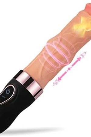Eupher Realistic Thrusting Dildo Vibrator With 6 Thrusting Ring Up/Down Speeds & 9 Strong Vibrations, 36.5?? Heating Vibrating Dildo Machine For G-Spot Anal Vaginal Stimulation Adult Sex Toy For Women