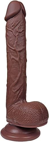 The Woodsman By Fukena - Realistic Dual Density Silicone Dildo, 8.5 Inches Insertable (Dark Skin)