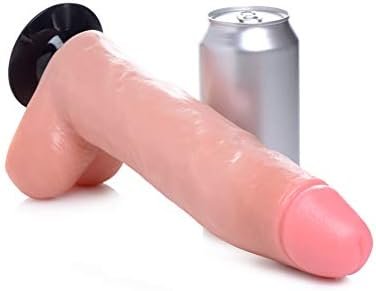 Lynx 11 Inch Vibrating Dildo With Balls - Light - Image 3