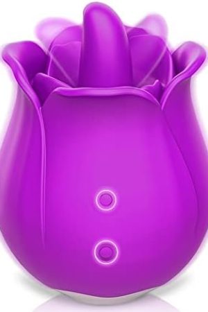 Rose Toy Vibrator For Women, Visetoyz Tongue Licking Mini Clitoral Vibrator Stimulator With 9 Vibrating Pleasure For Clitoris & Nipple Stimulation, Adult Sex Toys & Games For Women Couples
